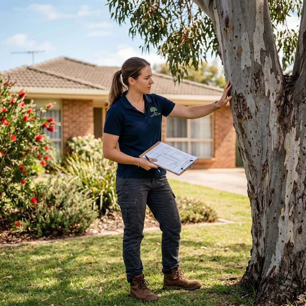 Arborist conducting tree assessment report in Melbourne